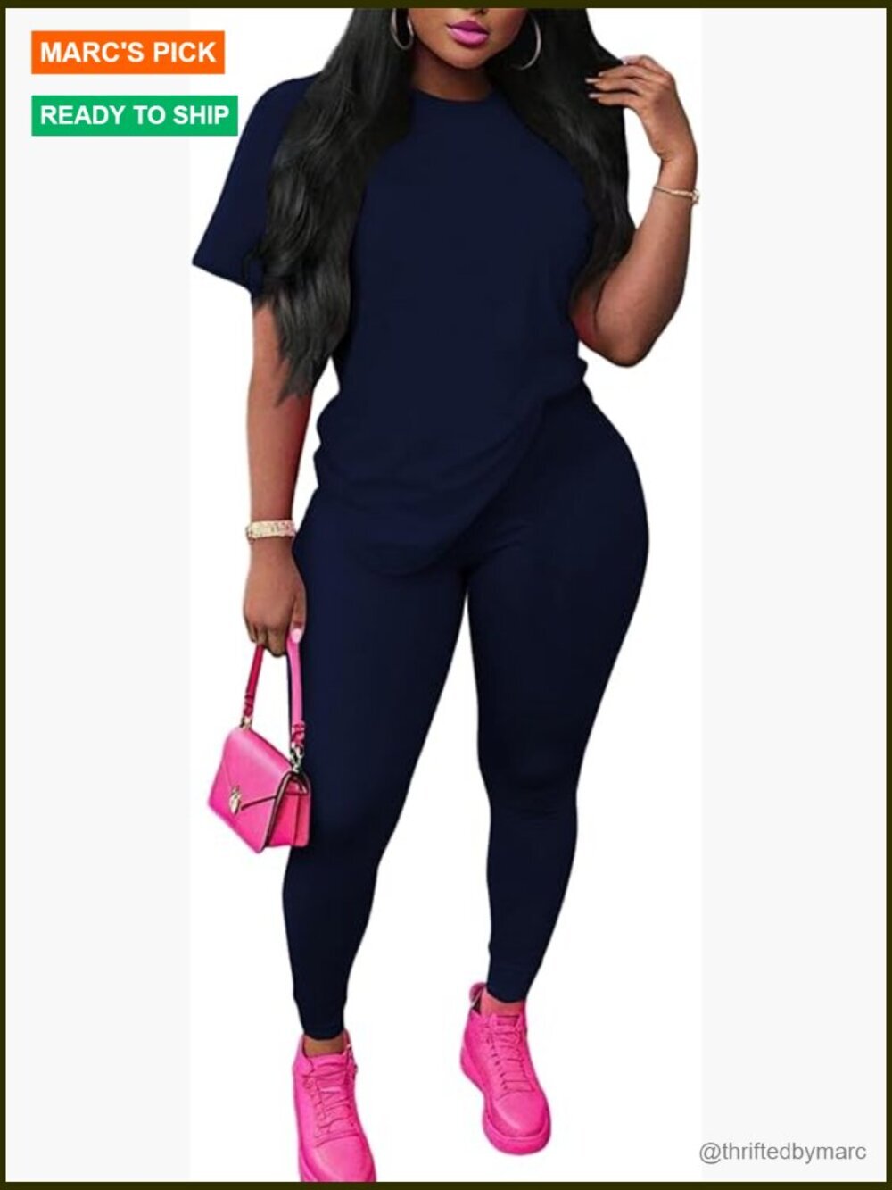 Women's 2-Piece Lounge Set Polyester Jogger Tracksuit Short Sleeve